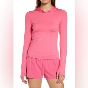 Pink Alo Workout Hoodie